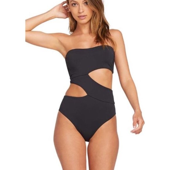Volcom Other - NWT Volcom Simply Seamless One-Piece Asymmetrical Cutout Strapless Swimsuit